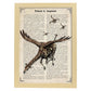Poster de Jirafa voladora. Láminas de animales con definiciones. Ilustraciones de animales con textos.-Artwork-Nacnic-A4-Marco Madera clara-Nacnic Estudio SL