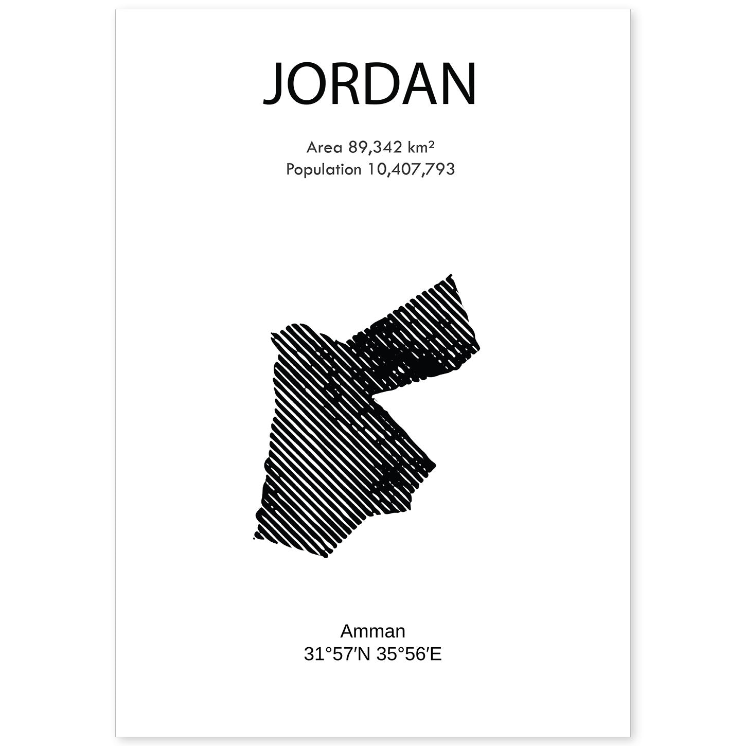Poster de Jordania. Láminas de paises y continentes del mundo.-Artwork-Nacnic-A4-Sin marco-Nacnic Estudio SL