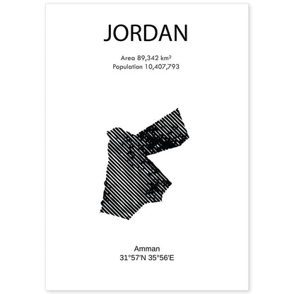Poster de Jordania. Láminas de paises y continentes del mundo.-Artwork-Nacnic-A4-Sin marco-Nacnic Estudio SL