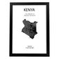 Poster de Kenya. Láminas de paises y continentes del mundo.-Artwork-Nacnic-A3-Marco Negro-Nacnic Estudio SL