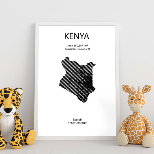 Poster de Kenya. Láminas de paises y continentes del mundo.-Artwork-Nacnic-Nacnic Estudio SL