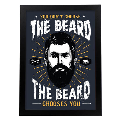 Poster de La barba. Lámina decorativa de diseño.-Artwork-Nacnic-A4-Marco Negro-Nacnic Estudio SL