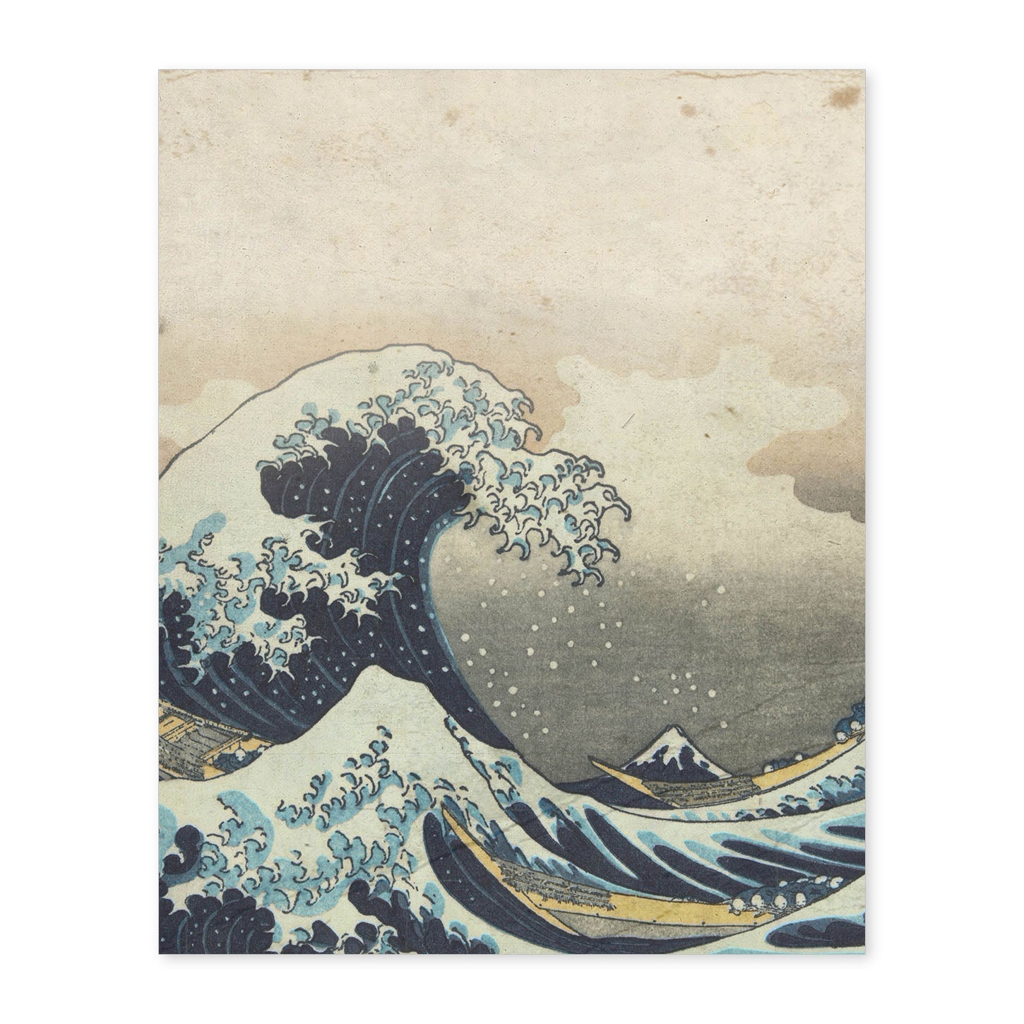 Poster de La ola. Láminas de geishas. Diseños japoneses con definiciones de la cultura japonesa.-Artwork-Nacnic-A4-Sin marco-Nacnic Estudio SL
