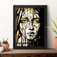 Lámina de pintura blanca con rostro de mujer