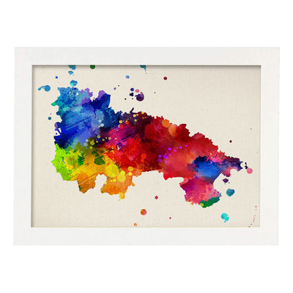 Poster de la rioja. Láminas e ilustraciones de ciudades, comunidades, y mapas de España.-Artwork-Nacnic-A4-Marco Blanco-Nacnic Estudio SL