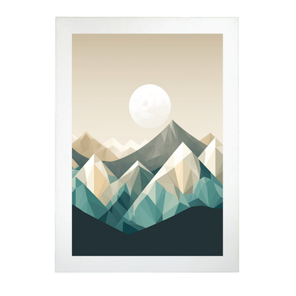 Lámina de Montañas Nevadas Majestuosas