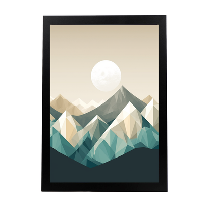 Lámina de Montañas Nevadas Majestuosas