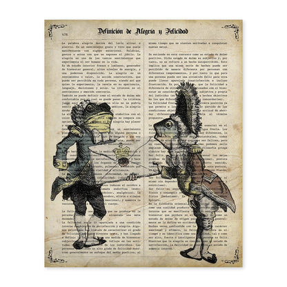 Poster de Las ranas de Alicia. Láminas de Alicia en el Pais de las Maravillas.-Artwork-Nacnic-A4-Sin marco-Nacnic Estudio SL