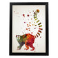 Poster de Lemur estilo acuarela. Láminas de animales con estilo acuarela-Artwork-Nacnic-A4-Marco Negro-Nacnic Estudio SL