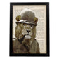 Poster de Leon de safari. Láminas de animales con definiciones. Ilustraciones de animales con textos.-Artwork-Nacnic-A3-Marco Negro-Nacnic Estudio SL
