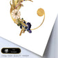 Poster de letra &. Lámina estilo Dorado Floral con imágenes del alfabeto.-Artwork-Nacnic-Nacnic Estudio SL