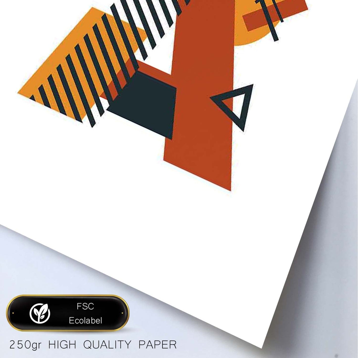 Poster de letra A. Lámina estilo Geometria con formas con imágenes del alfabeto.-Artwork-Nacnic-Nacnic Estudio SL