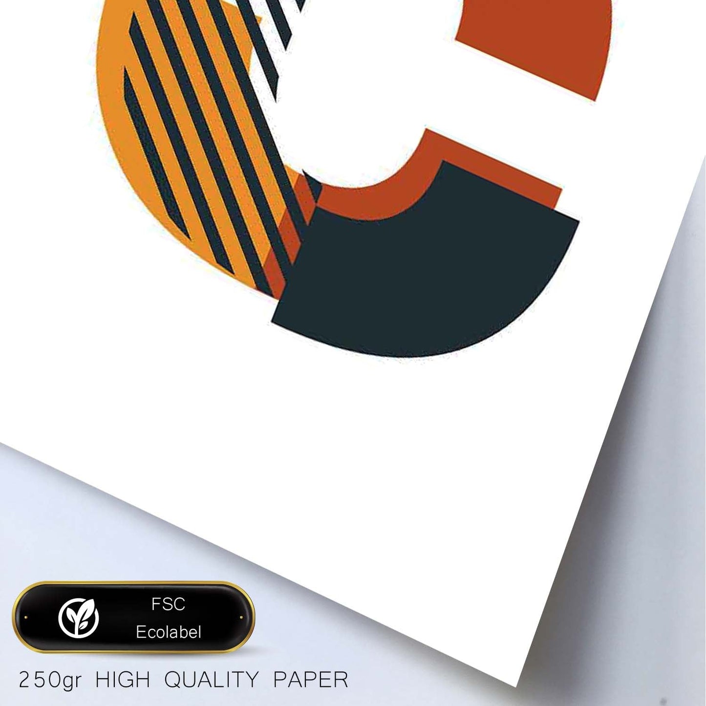 Poster de letra C. Lámina estilo Geometria con imágenes del alfabeto.-Artwork-Nacnic-Nacnic Estudio SL