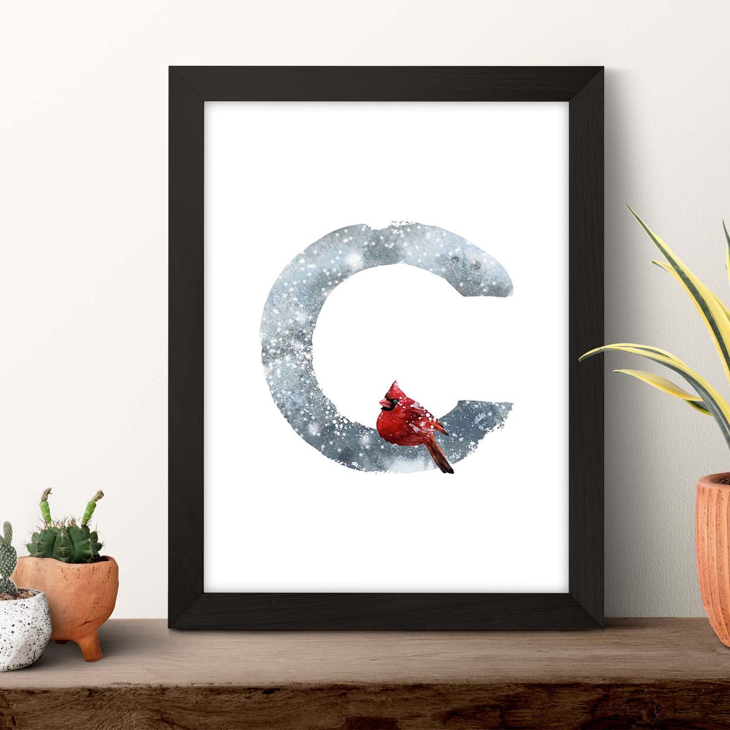 Poster de letra C. Lámina estilo Invierno con imágenes del alfabeto.-Artwork-Nacnic-Nacnic Estudio SL