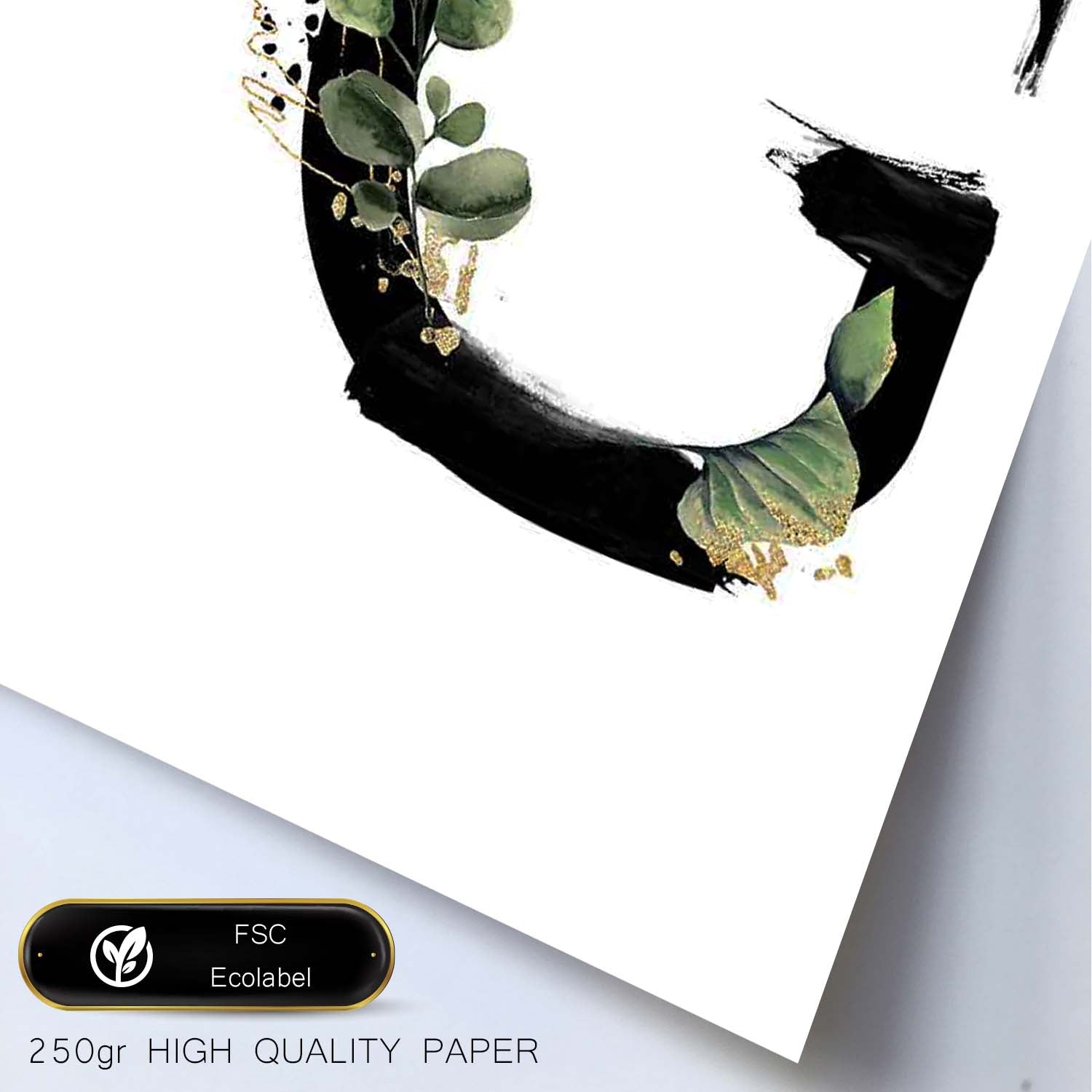 Poster de letra G. Lámina estilo Jungla Negra con imágenes del alfabeto.-Artwork-Nacnic-Nacnic Estudio SL