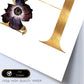 Poster de letra H. Lámina estilo Dorado Floral con imágenes del alfabeto.-Artwork-Nacnic-Nacnic Estudio SL