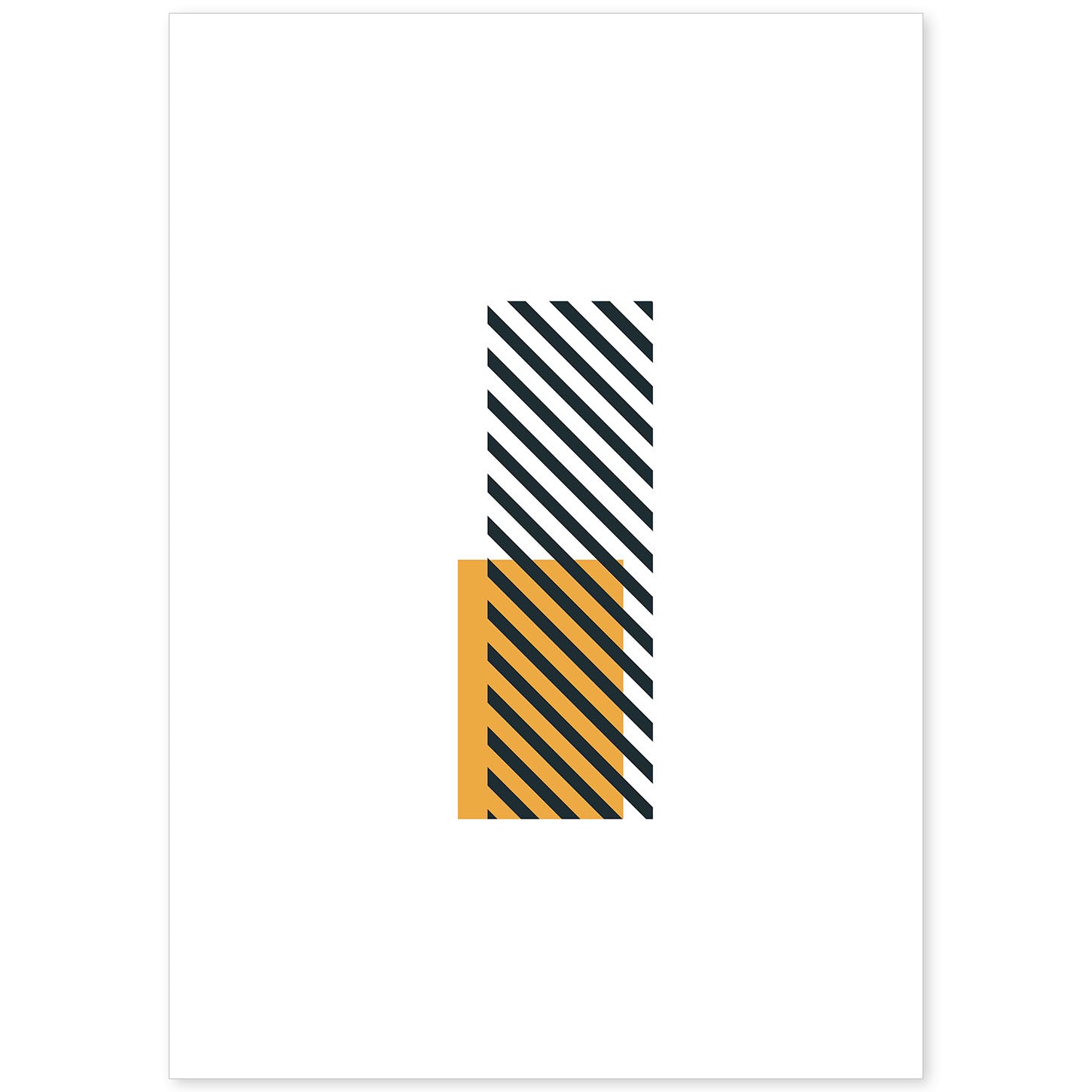 Poster de letra I. Lámina estilo Geometria con imágenes del alfabeto.-Artwork-Nacnic-A4-Sin marco-Nacnic Estudio SL