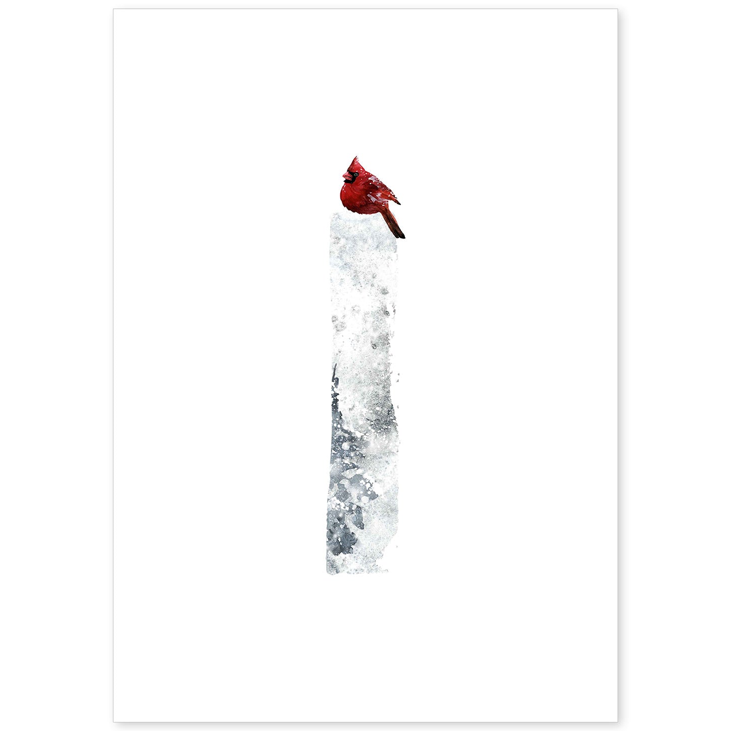 Poster de letra I. Lámina estilo Invierno con imágenes del alfabeto.-Artwork-Nacnic-A4-Sin marco-Nacnic Estudio SL
