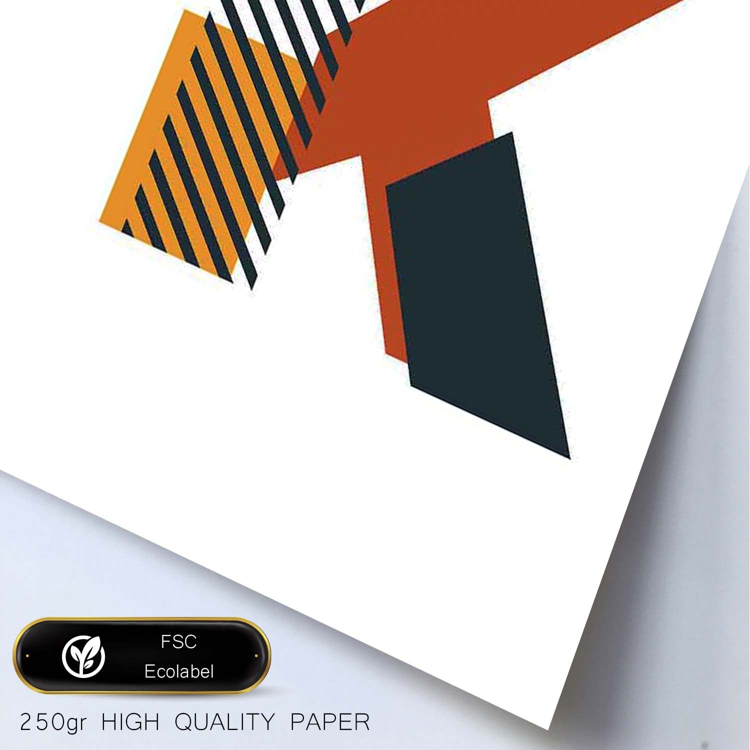 Poster de letra K. Lámina estilo Geometria con formas con imágenes del alfabeto.-Artwork-Nacnic-Nacnic Estudio SL