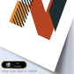Poster de letra N. Lámina estilo Geometria con formas con imágenes del alfabeto.-Artwork-Nacnic-Nacnic Estudio SL