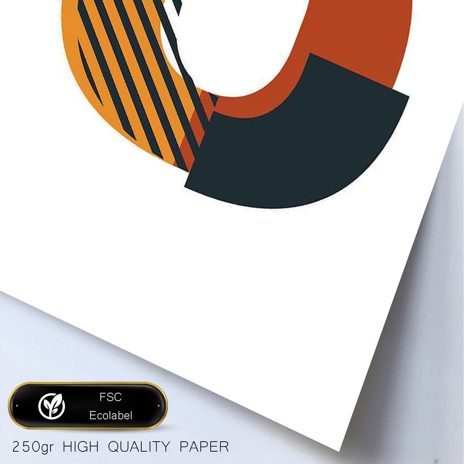 Poster de letra O. Lámina estilo Geometria con imágenes del alfabeto.-Artwork-Nacnic-Nacnic Estudio SL