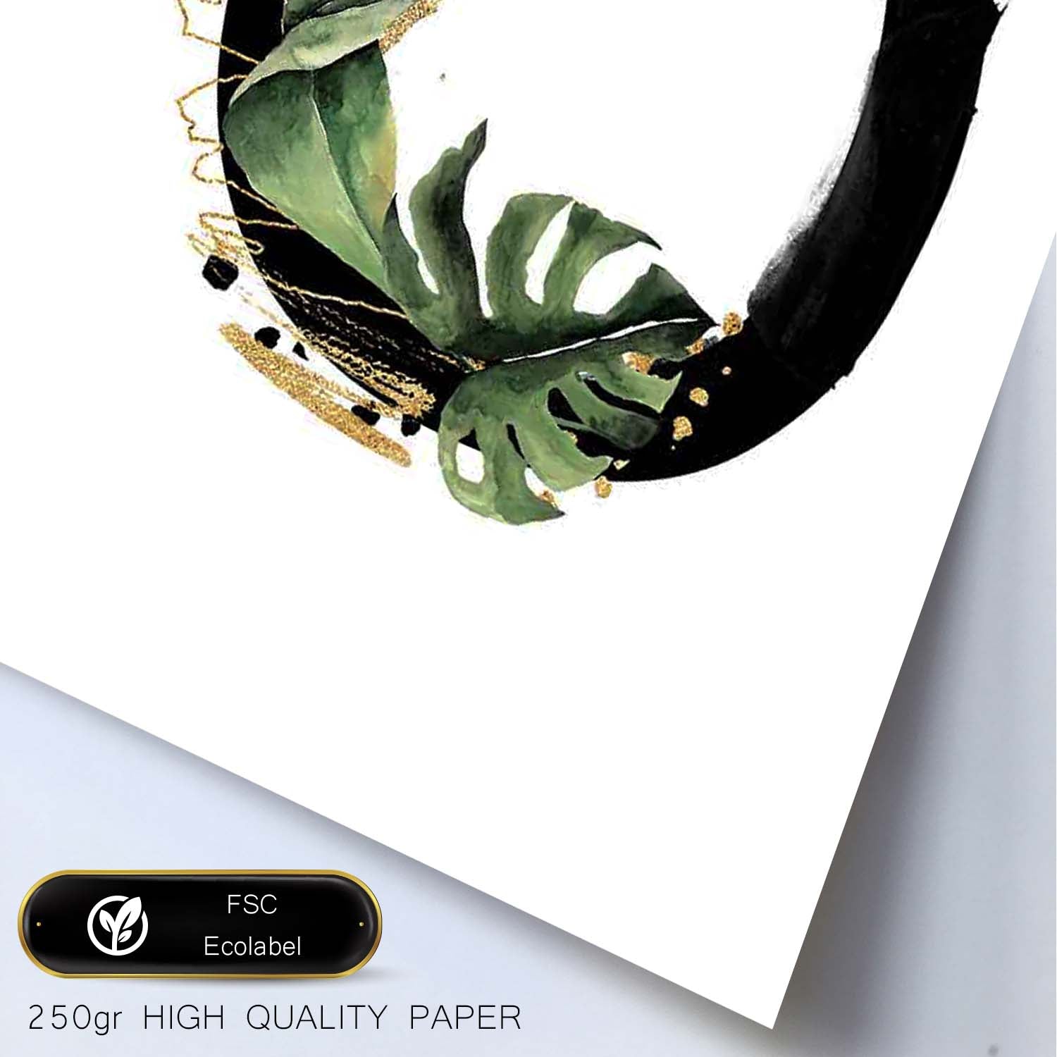 Poster de letra O. Lámina estilo Jungla Negra con imágenes del alfabeto.-Artwork-Nacnic-Nacnic Estudio SL