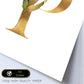 Poster de letra P. Lámina estilo Dorado Floral con imágenes del alfabeto.-Artwork-Nacnic-Nacnic Estudio SL