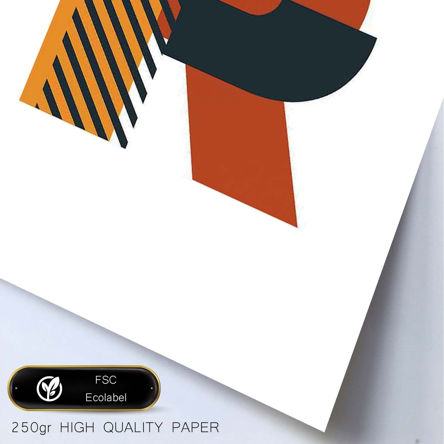 Poster de letra R. Lámina estilo Geometria con imágenes del alfabeto.-Artwork-Nacnic-Nacnic Estudio SL