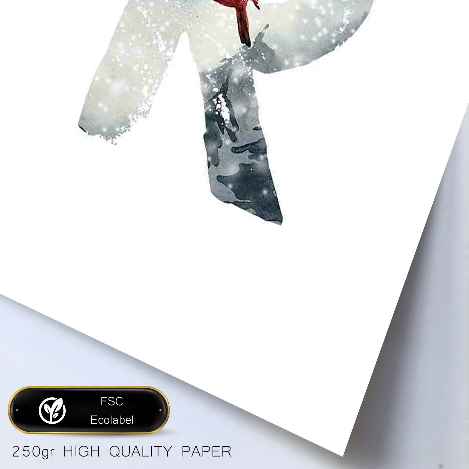 Poster de letra R. Lámina estilo Invierno con imágenes del alfabeto.-Artwork-Nacnic-Nacnic Estudio SL