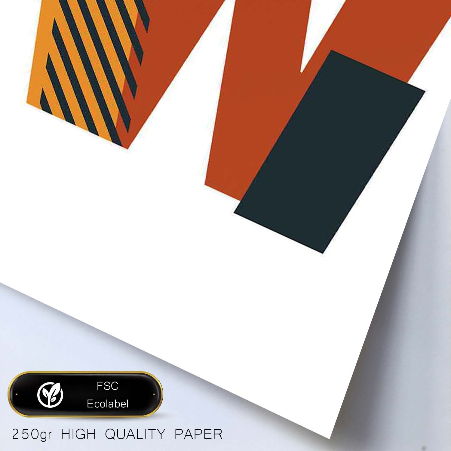 Poster de letra W. Lámina estilo Geometria con imágenes del alfabeto.-Artwork-Nacnic-Nacnic Estudio SL