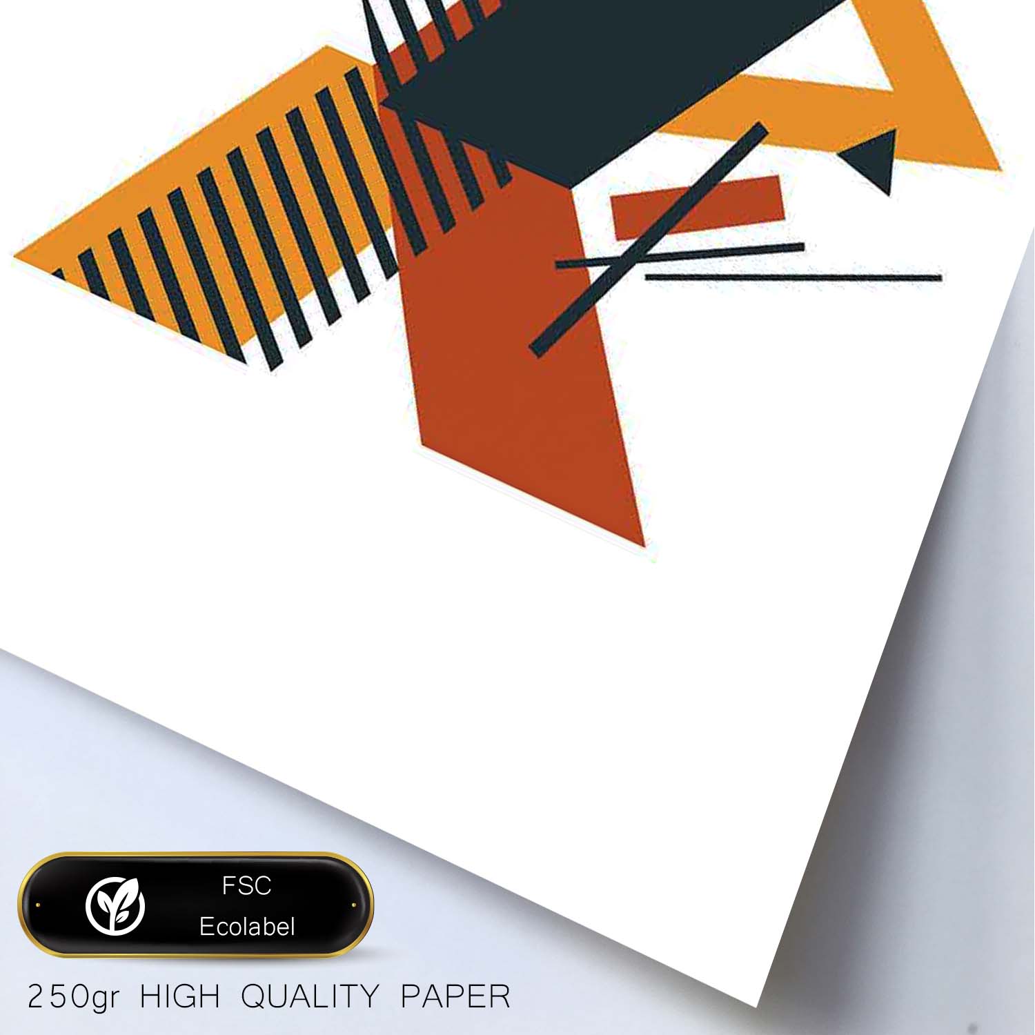 Poster de letra X. Lámina estilo Geometria con formas con imágenes del alfabeto.-Artwork-Nacnic-Nacnic Estudio SL