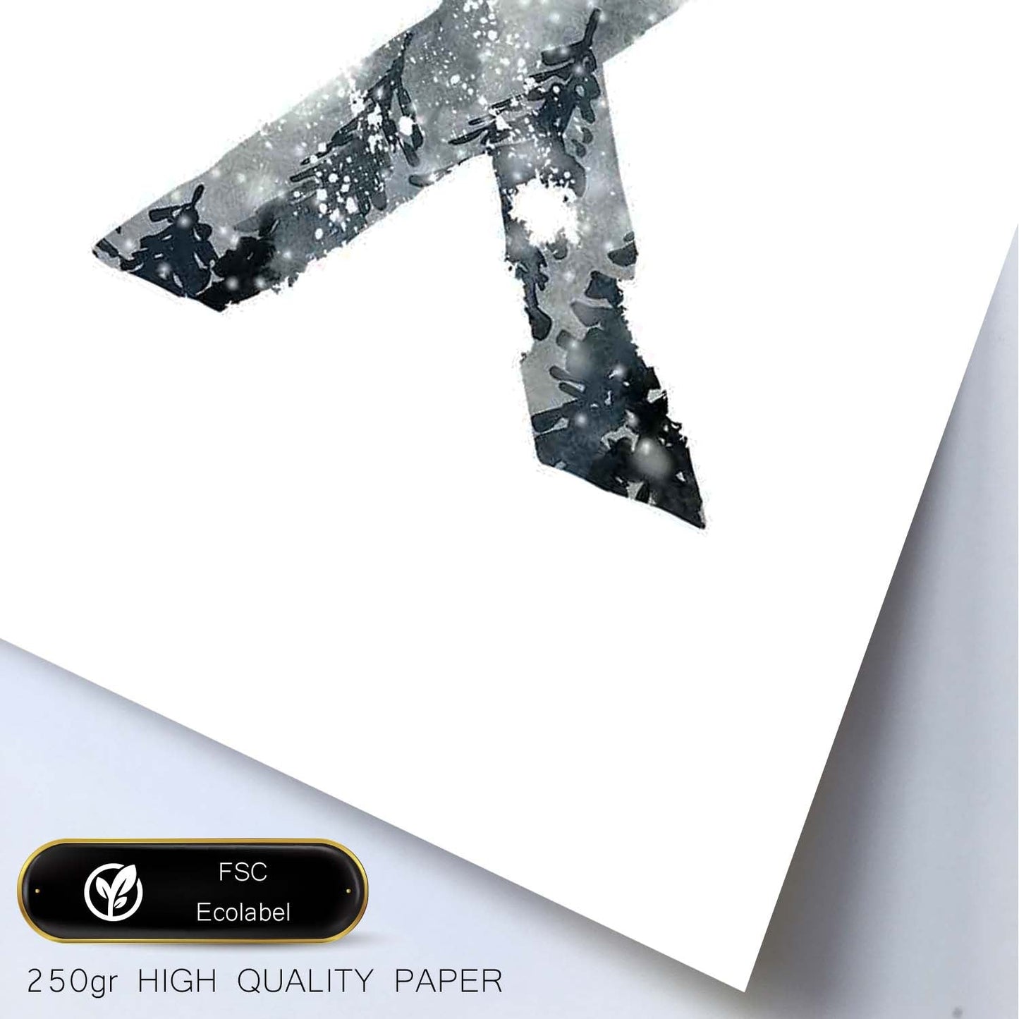 Poster de letra X. Lámina estilo Invierno con imágenes del alfabeto.-Artwork-Nacnic-Nacnic Estudio SL