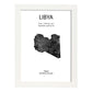 Poster de Libia. Láminas de paises y continentes del mundo.-Artwork-Nacnic-A3-Marco Blanco-Nacnic Estudio SL