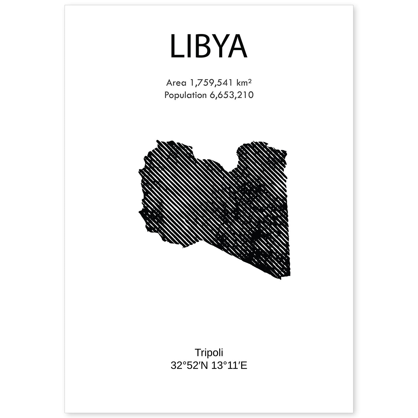 Poster de Libia. Láminas de paises y continentes del mundo.-Artwork-Nacnic-A4-Sin marco-Nacnic Estudio SL