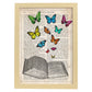 Poster de Libro con mariposas. Láminas de mariposas. Decoración de mariposas y polillas.-Artwork-Nacnic-A3-Marco Madera clara-Nacnic Estudio SL