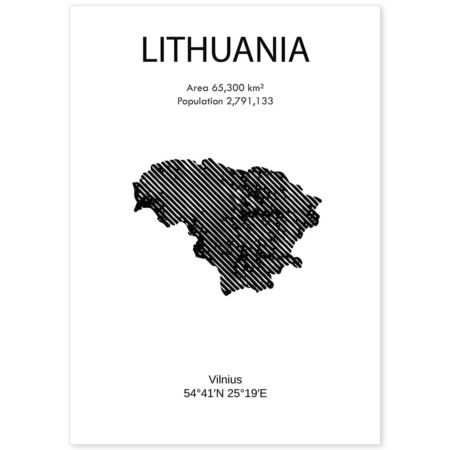 Poster de Lituania. Láminas de paises y continentes del mundo.-Artwork-Nacnic-A4-Sin marco-Nacnic Estudio SL
