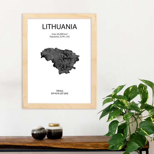 Poster de Lituania. Láminas de paises y continentes del mundo.-Artwork-Nacnic-Nacnic Estudio SL