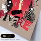 Poster de Lluvia de fuego. Lámina decorativa de diseño.-Artwork-Nacnic-Nacnic Estudio SL