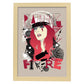Poster de Lluvia de fuego. Lámina decorativa de diseño.-Artwork-Nacnic-A3-Marco Madera clara-Nacnic Estudio SL