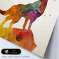 Poster de Lobo estilo acuarela. Láminas de animales con estilo acuarela-Artwork-Nacnic-Nacnic Estudio SL
