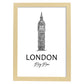 Poster de Londres - Big Ben. Láminas con monumentos de ciudades.-Artwork-Nacnic-A4-Marco Madera clara-Nacnic Estudio SL