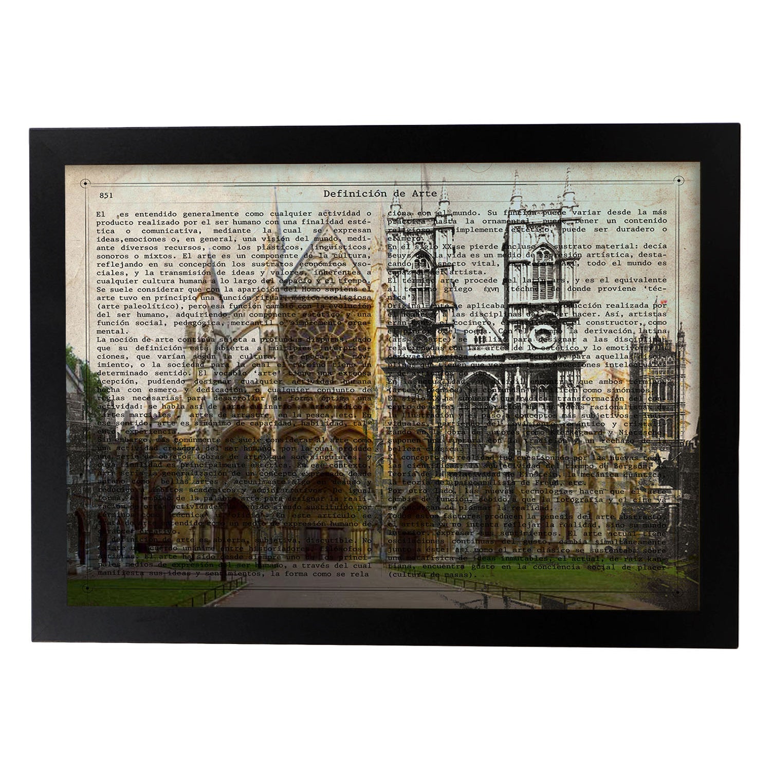 Poster de Londres (Catedral Winchester). Láminas e ilustraciones de ciudades del mundo y monumentos famosos.-Artwork-Nacnic-A3-Marco Negro-Nacnic Estudio SL