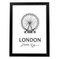 Poster de Londres - El ojo. Láminas con monumentos de ciudades.-Artwork-Nacnic-A4-Marco Negro-Nacnic Estudio SL