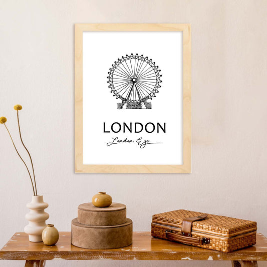 Poster de Londres - El ojo. Láminas con monumentos de ciudades.-Artwork-Nacnic-Nacnic Estudio SL