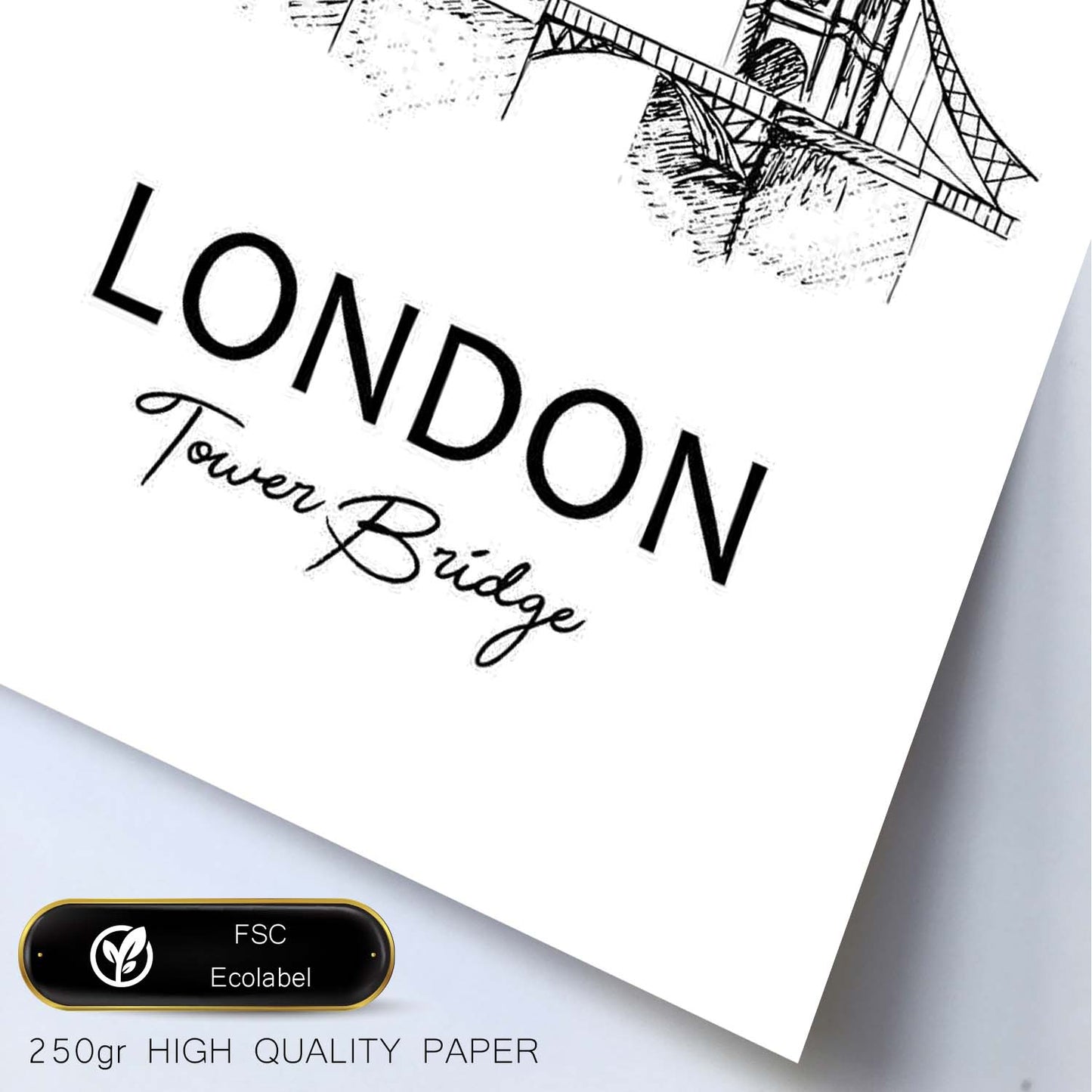 Poster de Londres - Tower bridge. Láminas con monumentos de ciudades.-Artwork-Nacnic-Nacnic Estudio SL