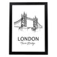 Poster de Londres - Tower bridge. Láminas con monumentos de ciudades.-Artwork-Nacnic-A3-Marco Negro-Nacnic Estudio SL