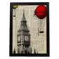 Poster de Londres. Big Ben. Láminas de monumentos del mundo. Diseño de viaje y de paises.-Artwork-Nacnic-A3-Marco Negro-Nacnic Estudio SL