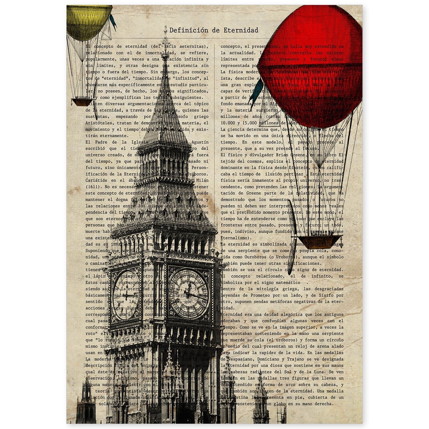 Poster de Londres. Big Ben. Láminas de monumentos del mundo. Diseño de viaje y de paises.-Artwork-Nacnic-A4-Sin marco-Nacnic Estudio SL
