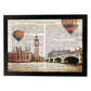 Poster de Londres. Láminas e ilustraciones de ciudades del mundo y monumentos famosos.-Artwork-Nacnic-A3-Marco Negro-Nacnic Estudio SL