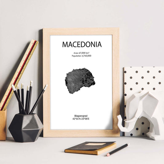 Poster de Macedonia. Láminas de paises y continentes del mundo.-Artwork-Nacnic-Nacnic Estudio SL